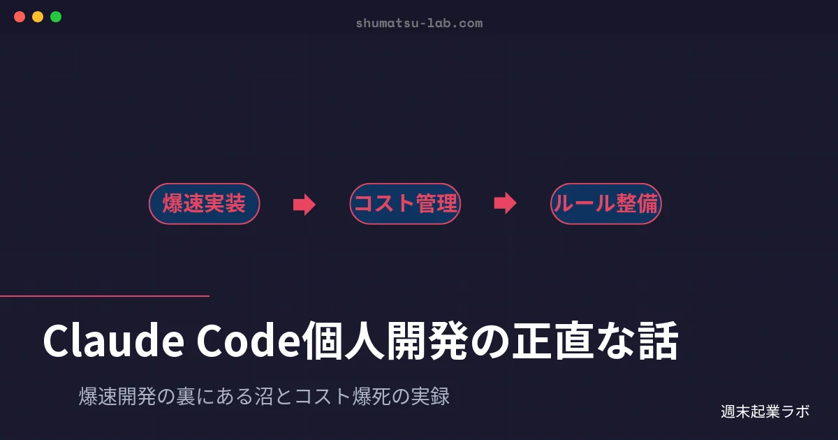 Claude Code個人開発の正直な話
