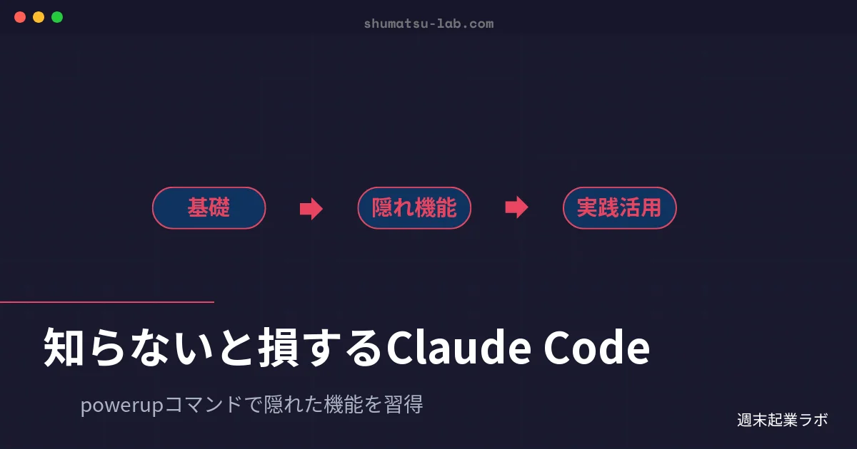 Claude Codeの隠れ機能をチュートリアルで習得